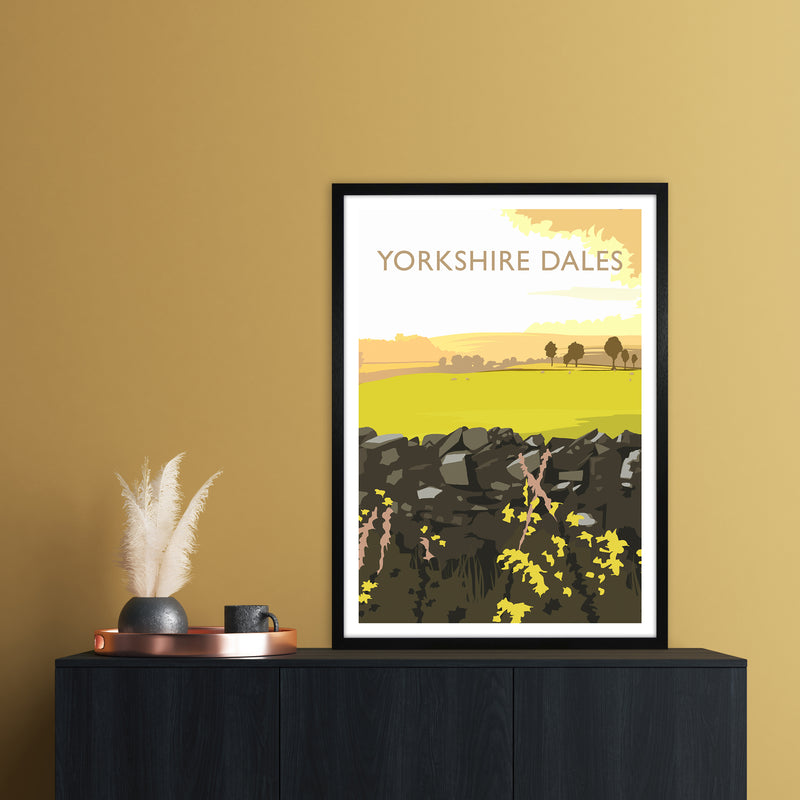 Yorkshire Dales Portrait Travel Art Print by Richard O'Neill A1 White Frame