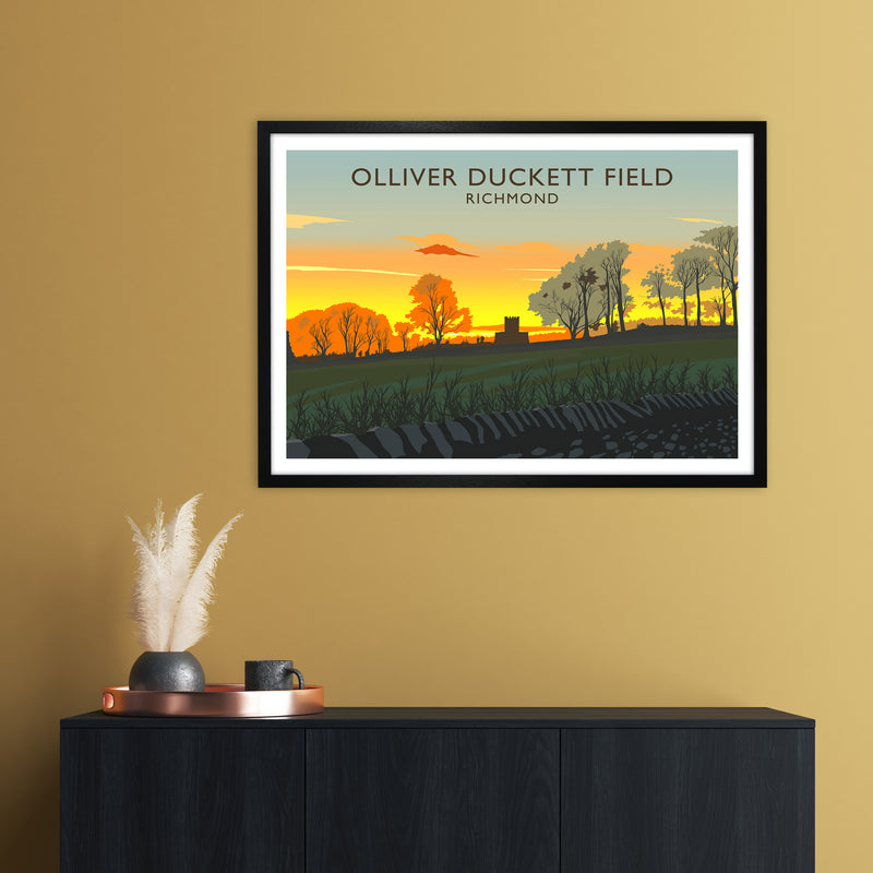 Olliver Duckett Field Travel Art Print by Richard O'Neill A1 White Frame