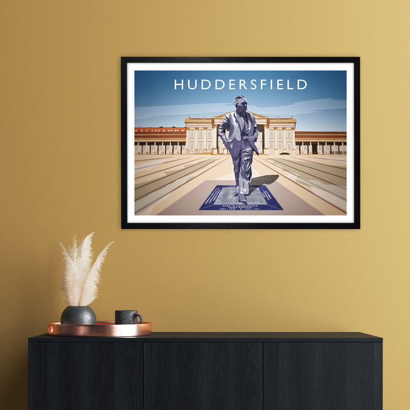 Huddersfield Travel Art Print by Richard O'Neill A1 White Frame