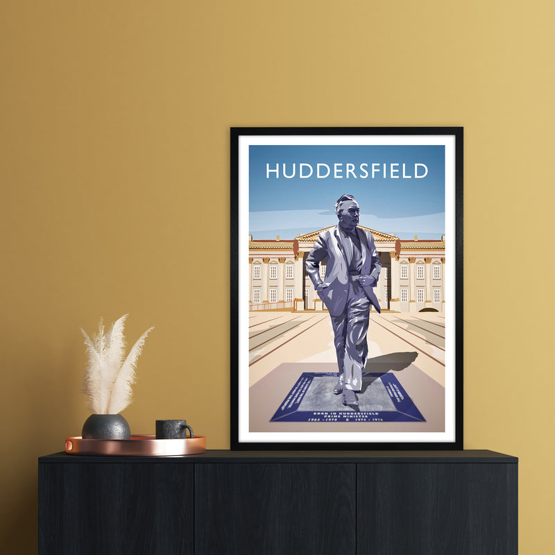 Huddersfield Portrait Travel Art Print by Richard O'Neill A1 White Frame