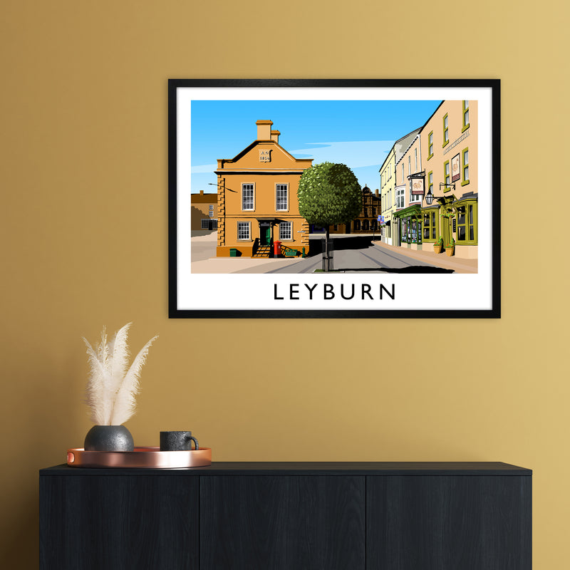 Leyburn 3 Travel Art Print by Richard O'Neill A1 White Frame