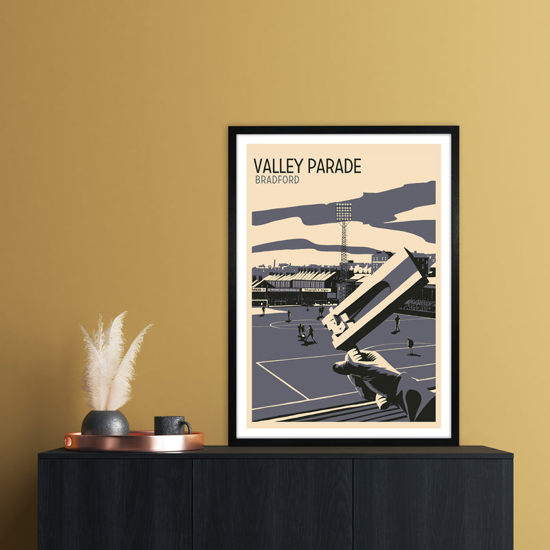 Valley Parade Travel Art Print by Richard O'Neill A1 White Frame