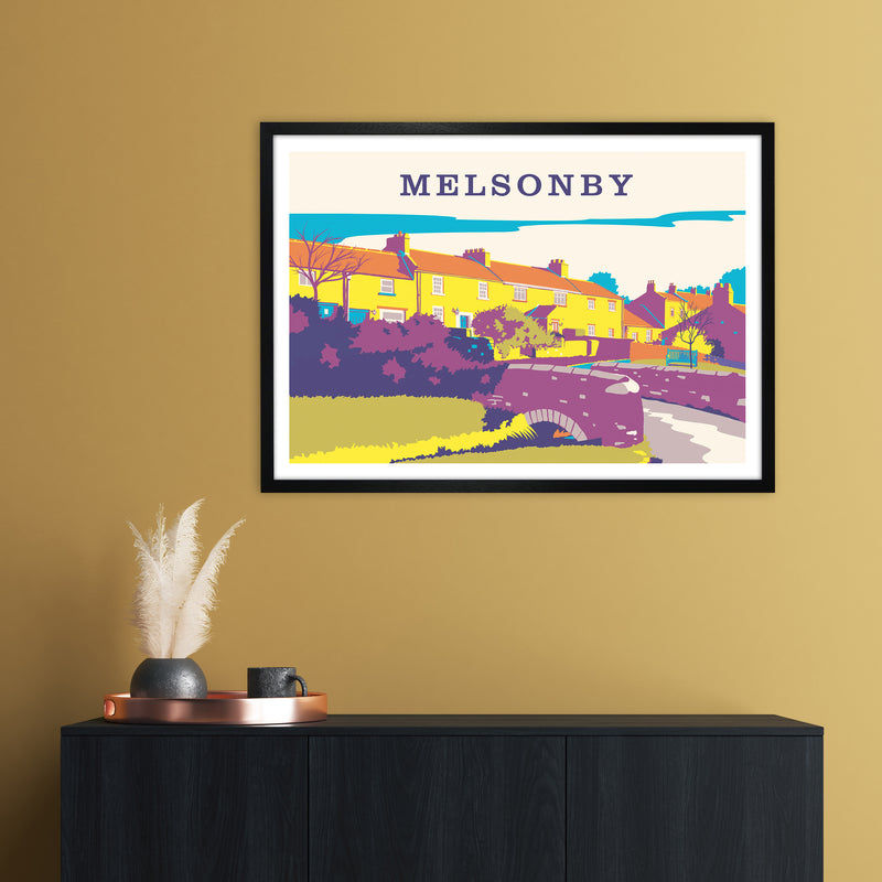 Melsonby Travel Art Print by Richard O'Neill A1 White Frame
