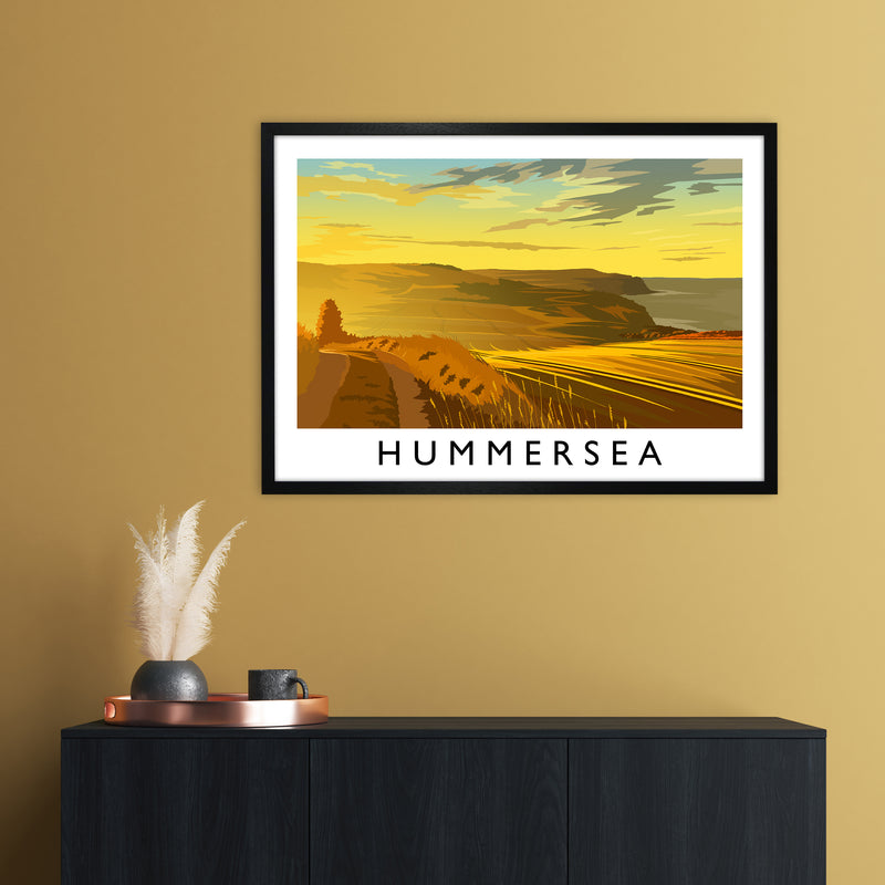 Hummersea Travel Art Print by Richard O'Neill A1 White Frame