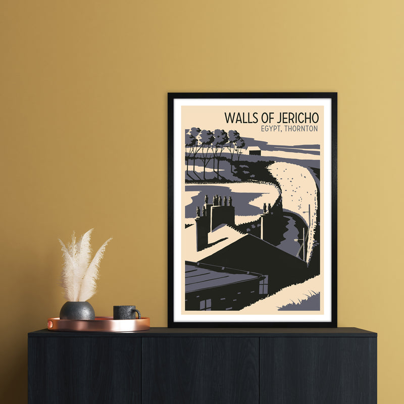 Walls of Jericho Travel Art Print by Richard O'Neill A1 White Frame