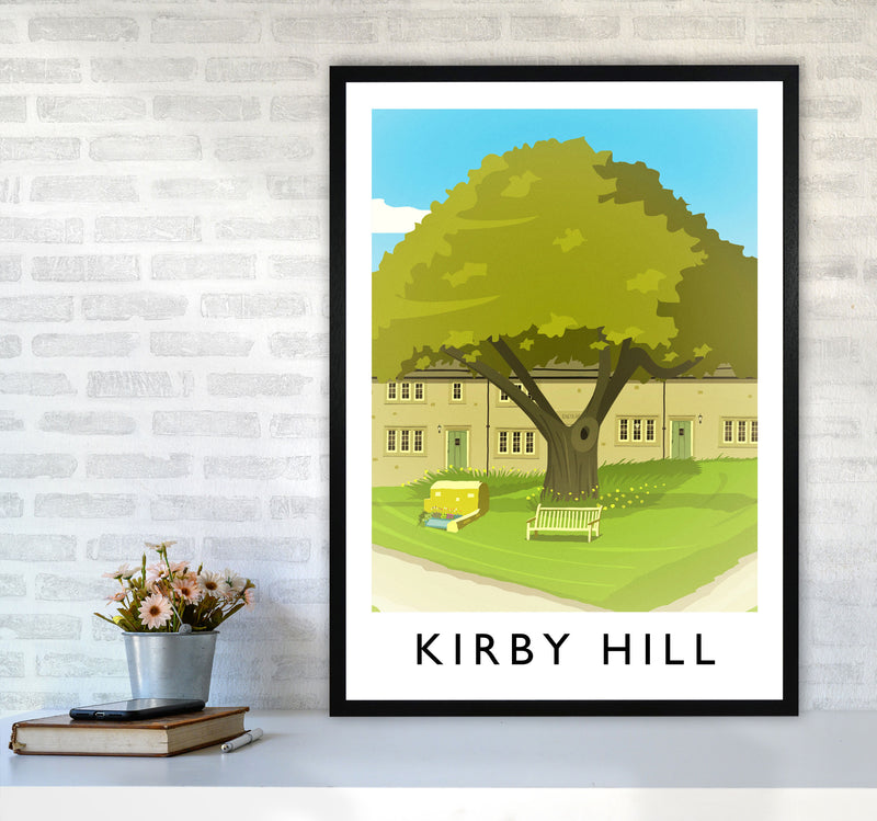 Kirby Hill portrait Travel Art Print by Richard O'Neill A1 White Frame