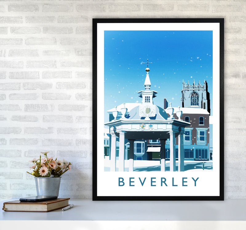 Beverley (Snow) 2 portrait Travel Art Print by Richard O'Neill A1 White Frame