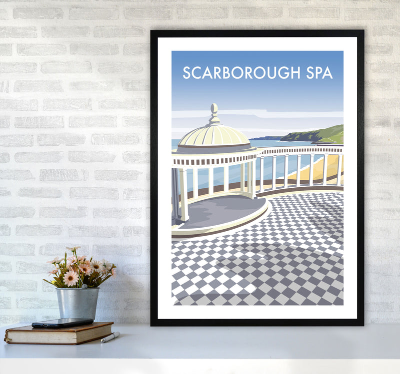 Scarborough Spa portrait Travel Art Print by Richard O'Neill A1 White Frame