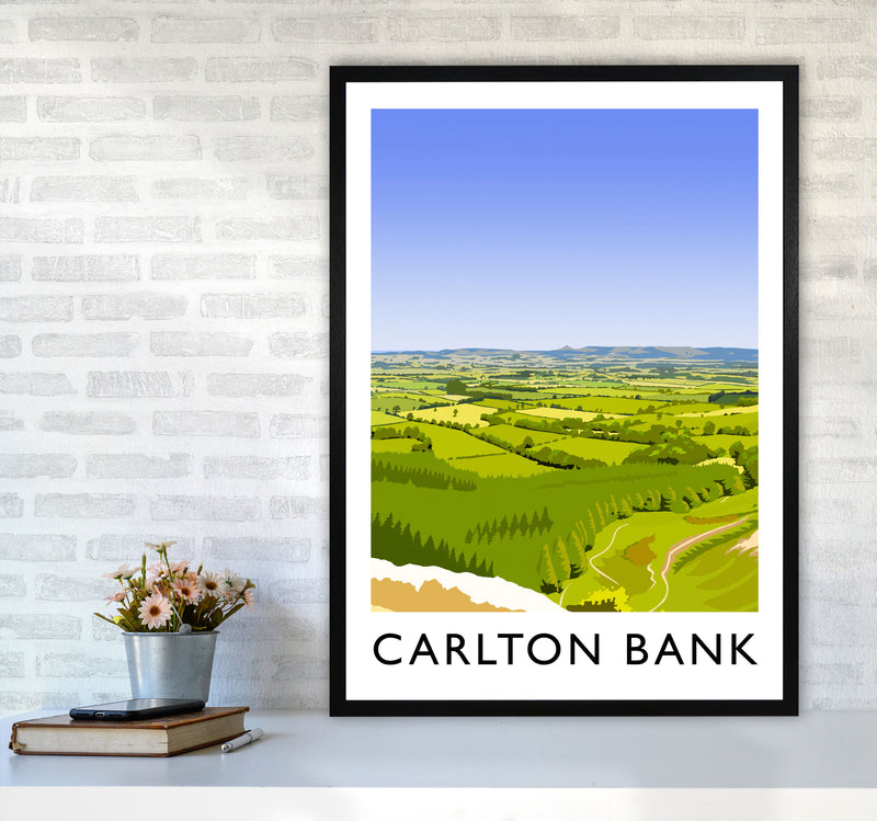 Carlton Bank portrait Travel Art Print by Richard O'Neill A1 White Frame