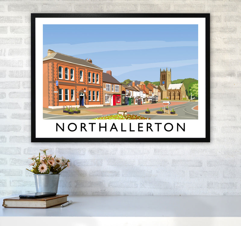 Northallerton 5 Travel Art Print by Richard O'Neill A1 White Frame