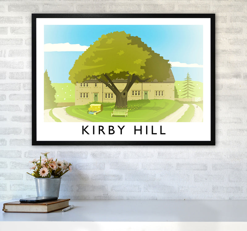 Kirby Hill Travel Art Print by Richard O'Neill A1 White Frame