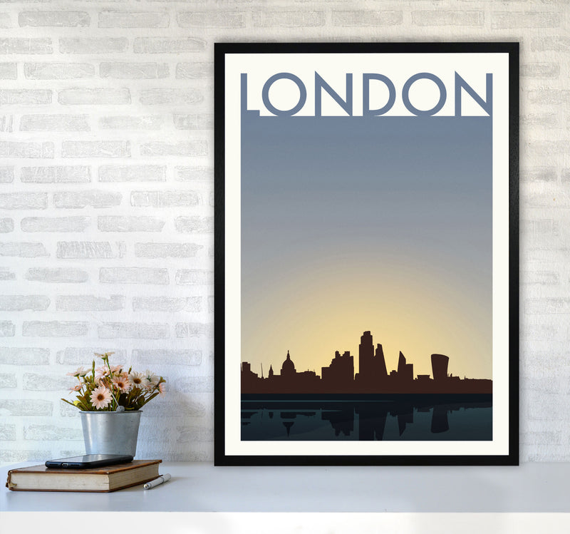 London 4 (Day) Travel Art Print by Richard O'Neill A1 White Frame