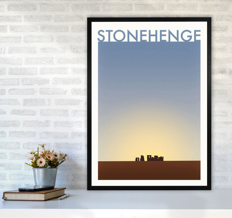Stonehenge 2 (Day) Travel Art Print by Richard O'Neill A1 White Frame