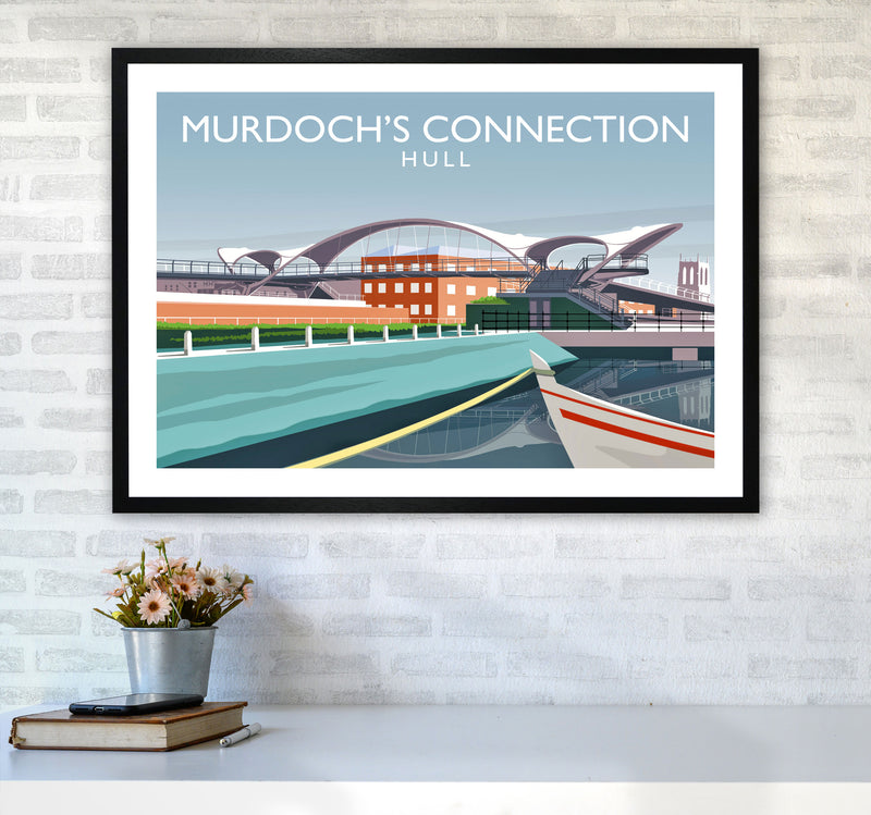 Murdoch's Connection Travel Art Print by Richard O'Neill A1 White Frame