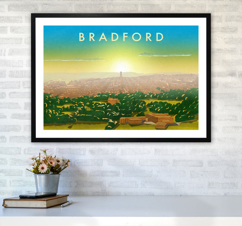 Bradford 2 Travel Art Print by Richard O'Neill A1 White Frame