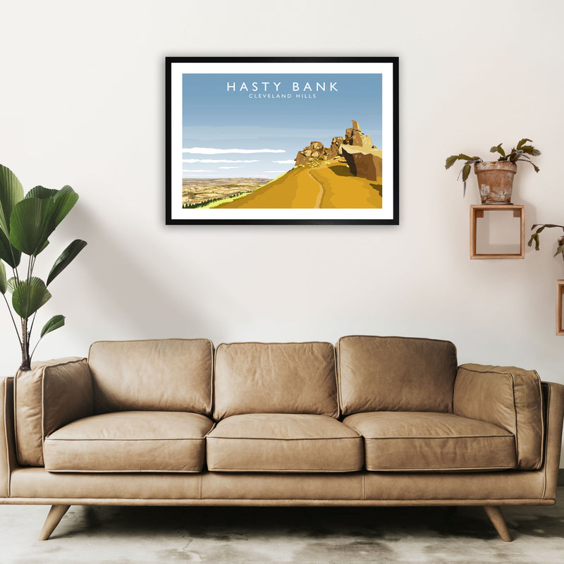 Hasty Bank Travel Art Print by Richard O'Neill A1 White Frame