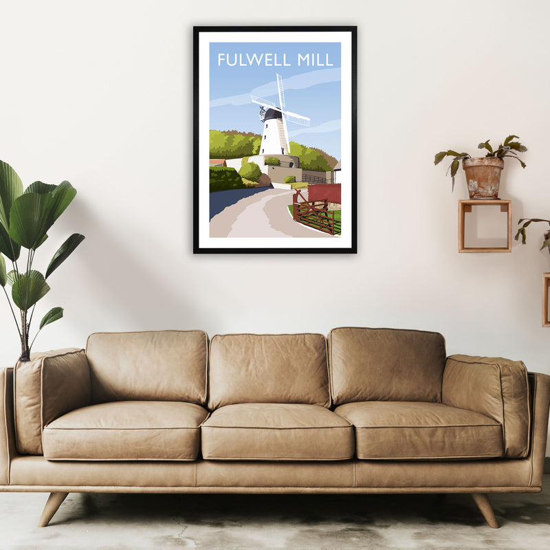 Fulwell Mill Travel Art Print by Richard O'Neill A1 White Frame