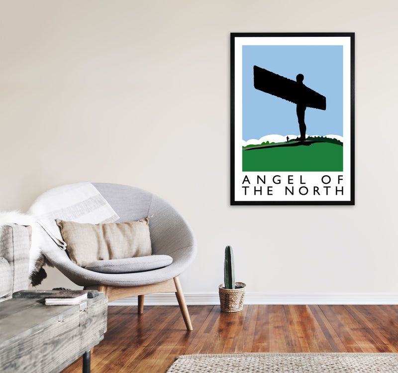 Angel of The North Art Print by Richard O'Neill A1 White Frame