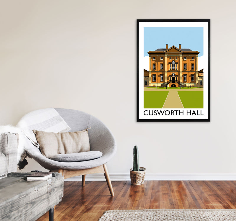 Cusworth Hall Framed Digital Art Print by Richard O'Neill A1 White Frame