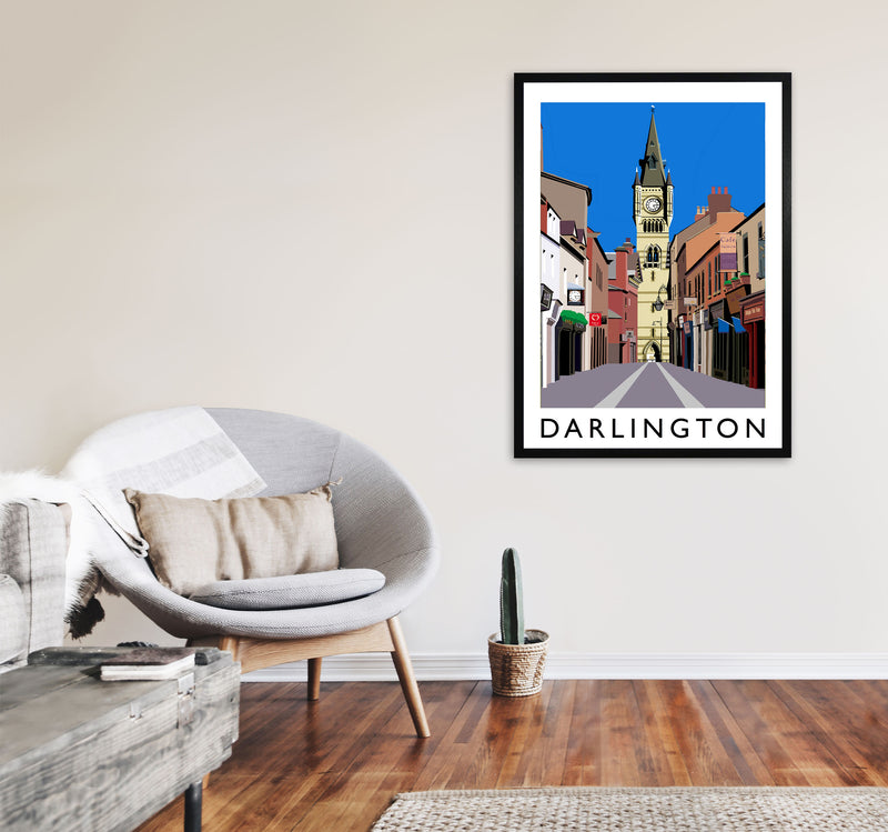 Darlington Art Print by Richard O'Neill A1 White Frame