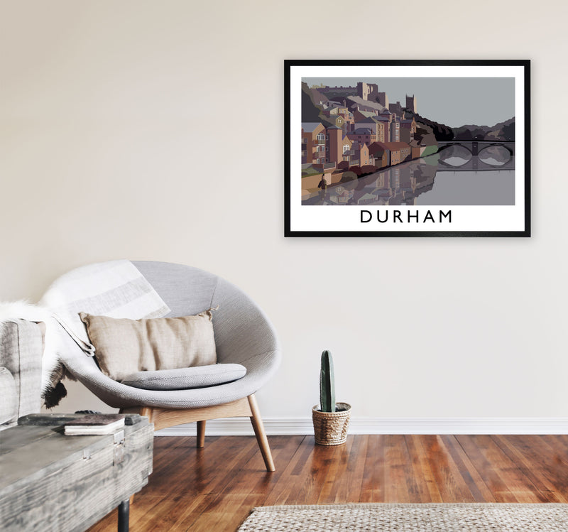 Durham Framed Digital Art Print by Richard O'Neill A1 White Frame