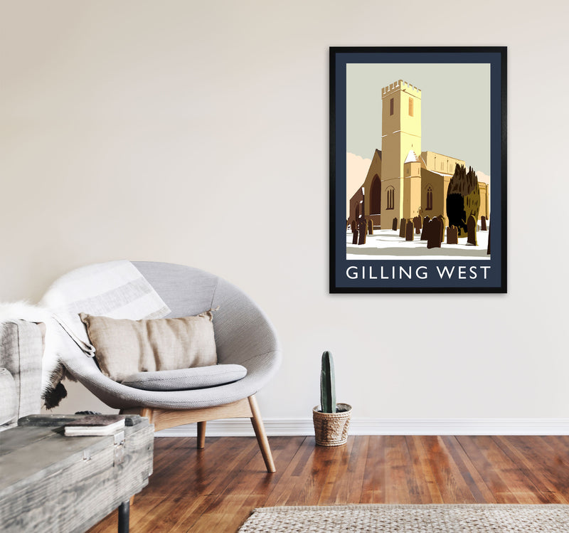 Gilling West Art Print by Richard O'Neill A1 White Frame
