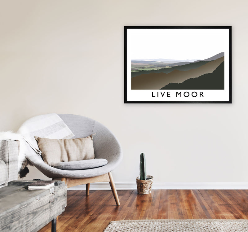 Live Moor Framed Digital Art Print by Richard O'Neill A1 White Frame