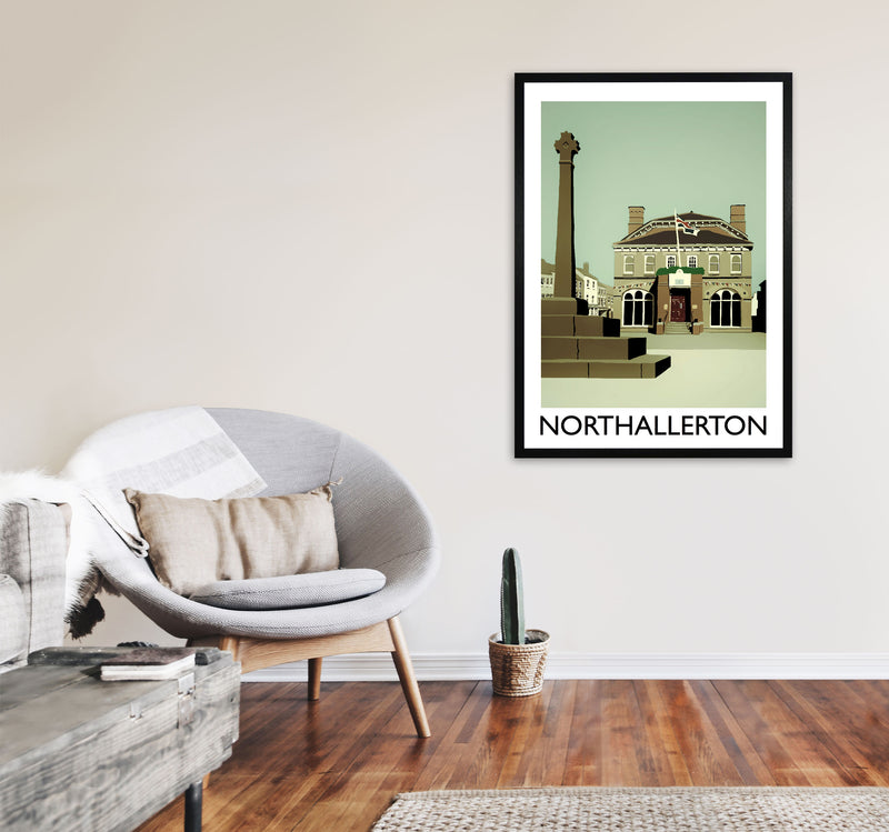 Northallerton Art Print by Richard O'Neill A1 White Frame