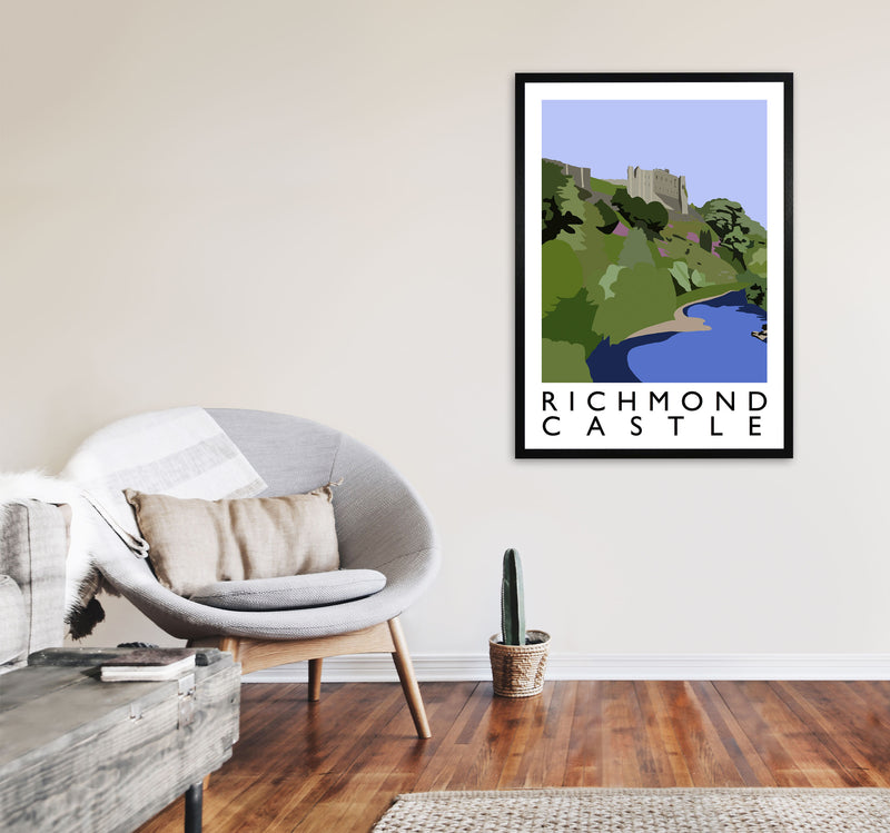 Richmond Castle Art Print by Richard O'Neill A1 White Frame