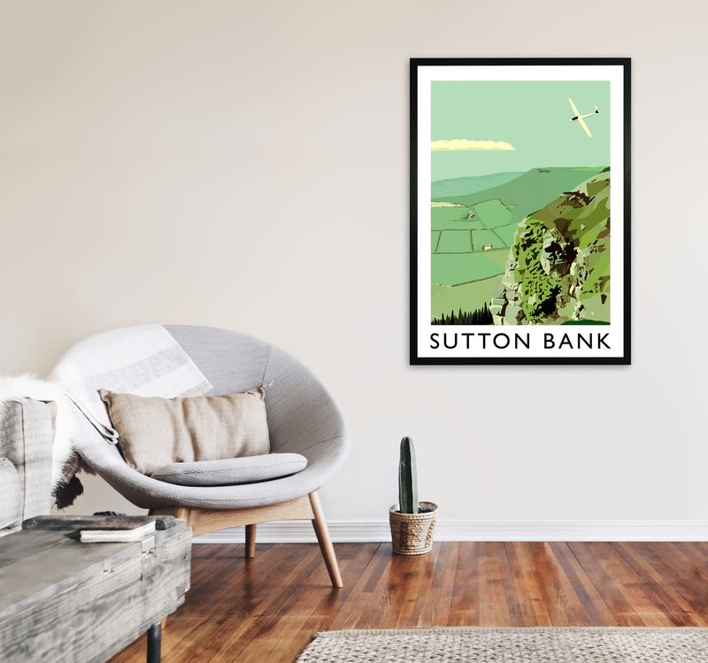 Sutton Bank Art Print by Richard O'Neill A1 White Frame