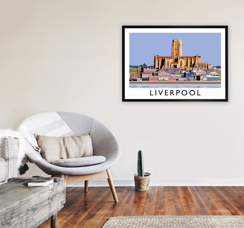 Liverpool Framed Digital Art Print by Richard O'Neill A1 White Frame