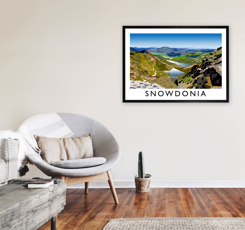 Snowdonia Framed Digital Art Print by Richard O'Neill A1 White Frame