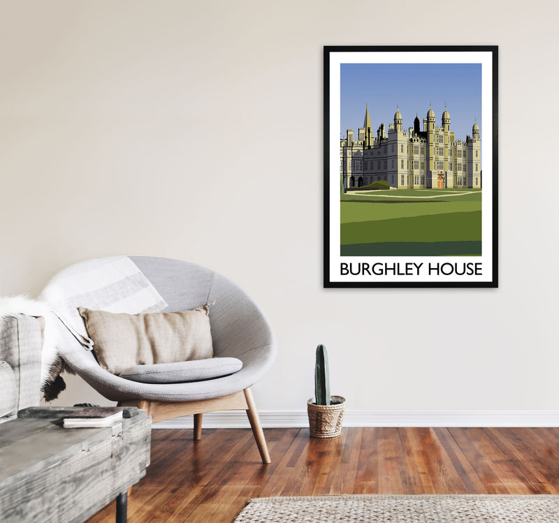Burghley House by Richard O'Neill A1 White Frame
