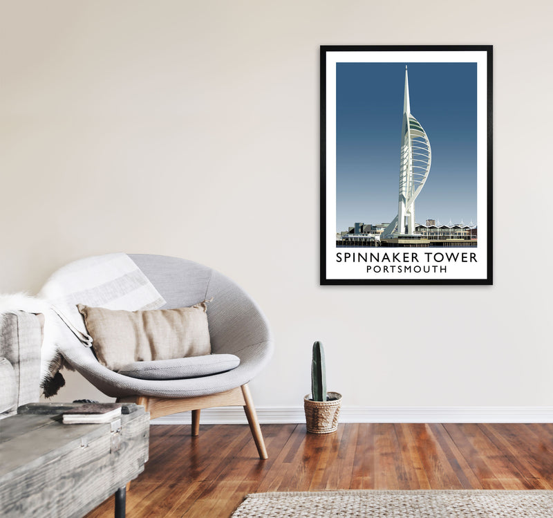 Spinnaker Tower by Richard O'Neill A1 White Frame