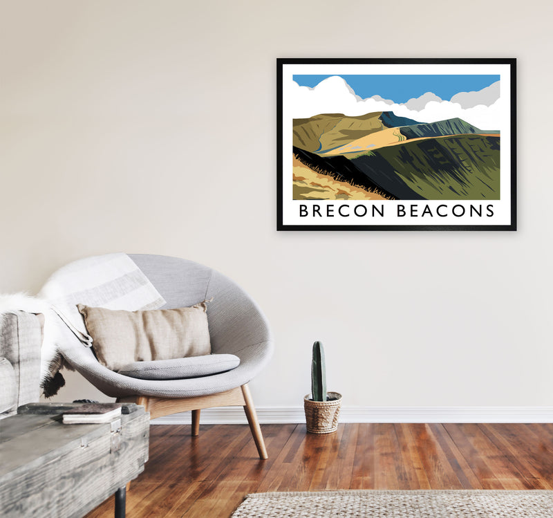 Brecon Beacons Framed Digital Art Print by Richard O'Neill A1 White Frame