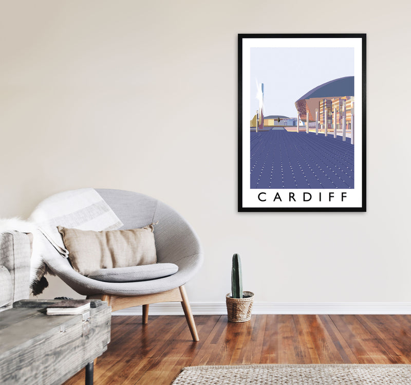 Cardiff by Richard O'Neill A1 White Frame