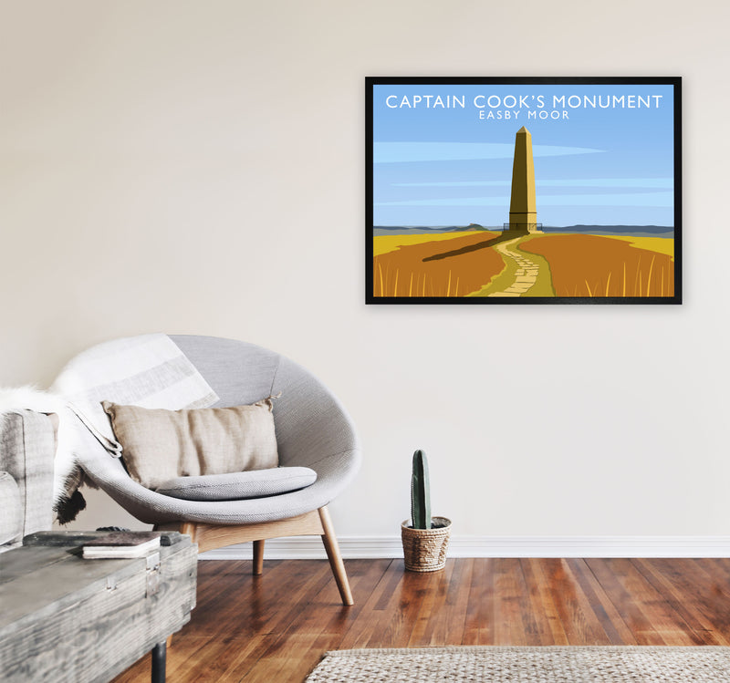 Captain Cooks Monument (Landscape) by Richard O'Neill A1 White Frame
