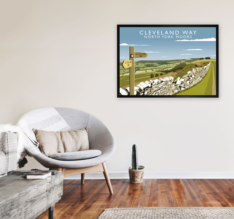 Cleveland Way North York Moors Art Print by Richard O'Neill A1 White Frame