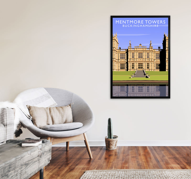 Mentmore Towers (Portrait) by Richard O'Neill A1 White Frame