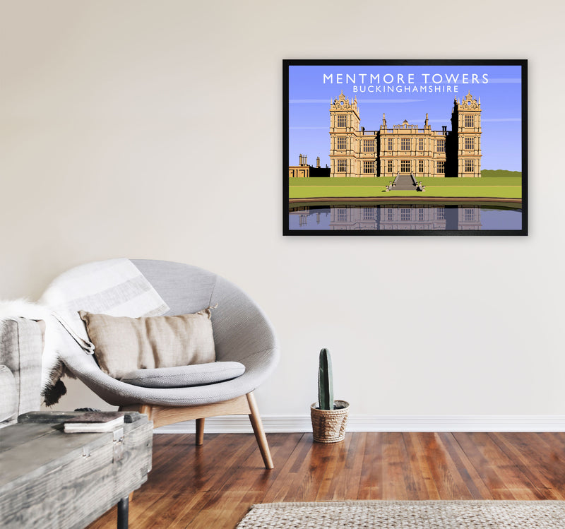 Mentmore Towers (Landscape) by Richard O'Neill A1 White Frame
