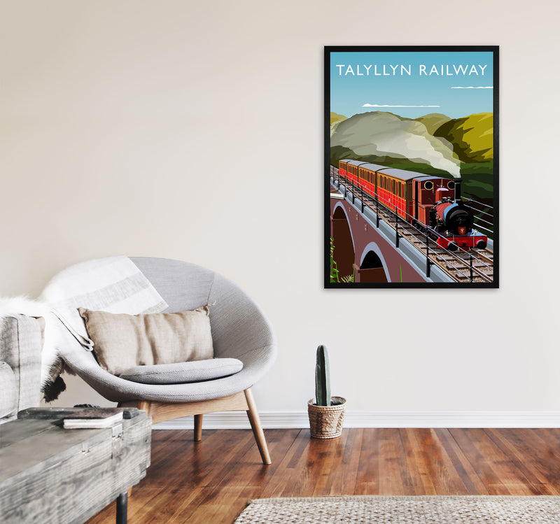 Talyllyn Railway (Portrait) by Richard O'Neill A1 White Frame