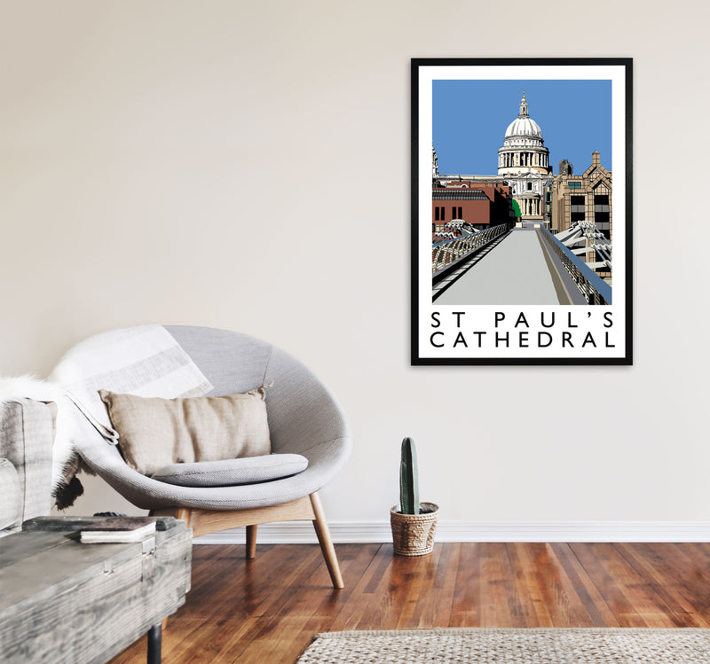 St Pauls Cathedral by Richard O'Neill A1 White Frame