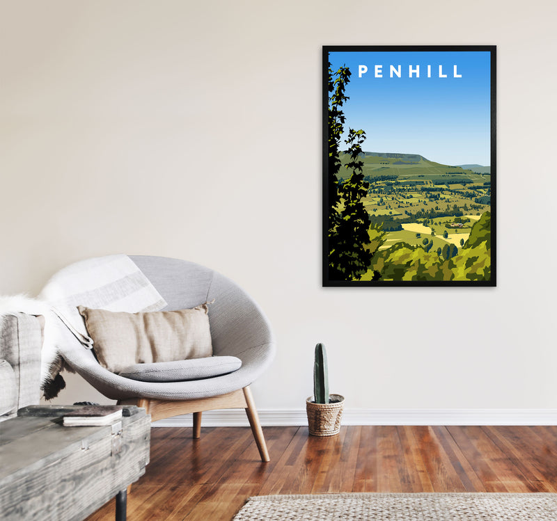 Penhill2 Portrait by Richard O'Neill A1 White Frame