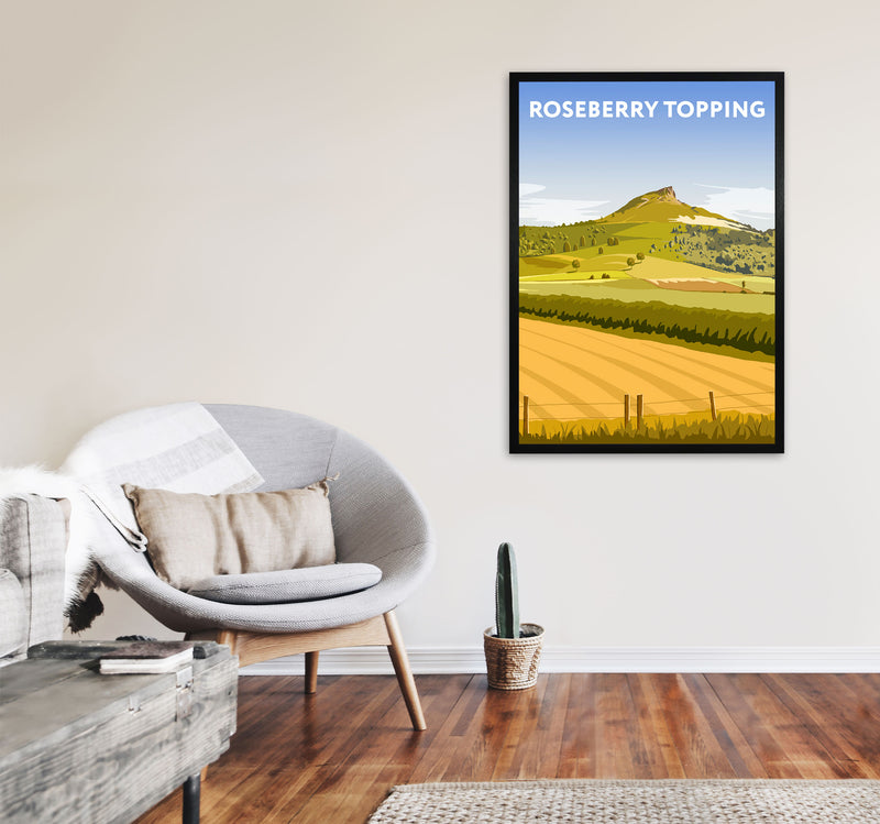 Roseberry Topping2 Portrait by Richard O'Neill A1 White Frame