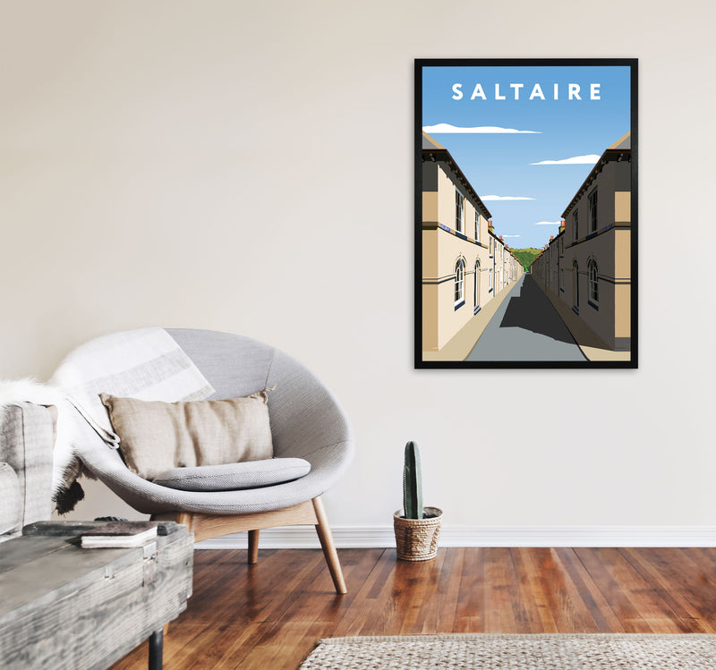 Saltaire Portrait by Richard O'Neill A1 White Frame