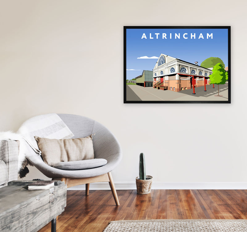 Altrincham by Richard O'Neill A1 White Frame