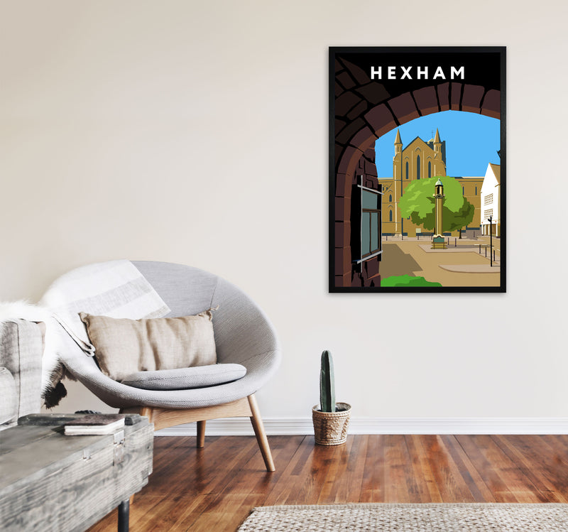 Hexham Portrait by Richard O'Neill A1 White Frame