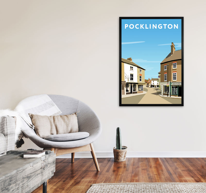 Pocklington Travel Art Print by Richard O'Neill, Framed Wall Art A1 White Frame