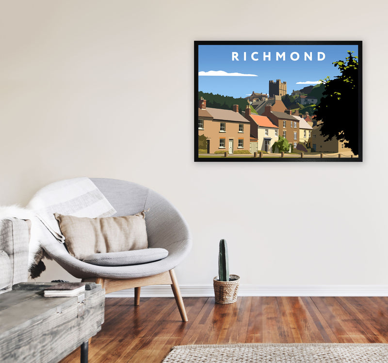 Richmond Travel Art Print by Richard O'Neill, Framed Wall Art A1 White Frame