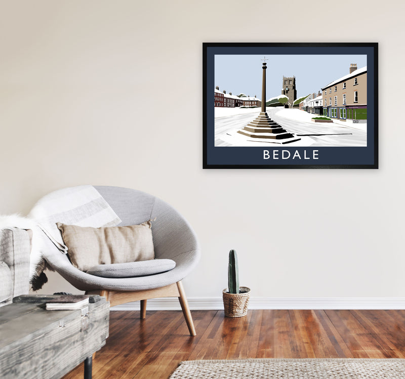 Bedale In Snow by Richard O'Neill A1 White Frame